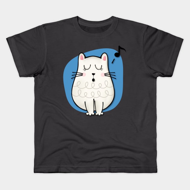 The singing Cat Kids T-Shirt by AlondraHanley